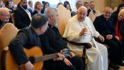 Papst mit Gästen heute, 4. November 2024