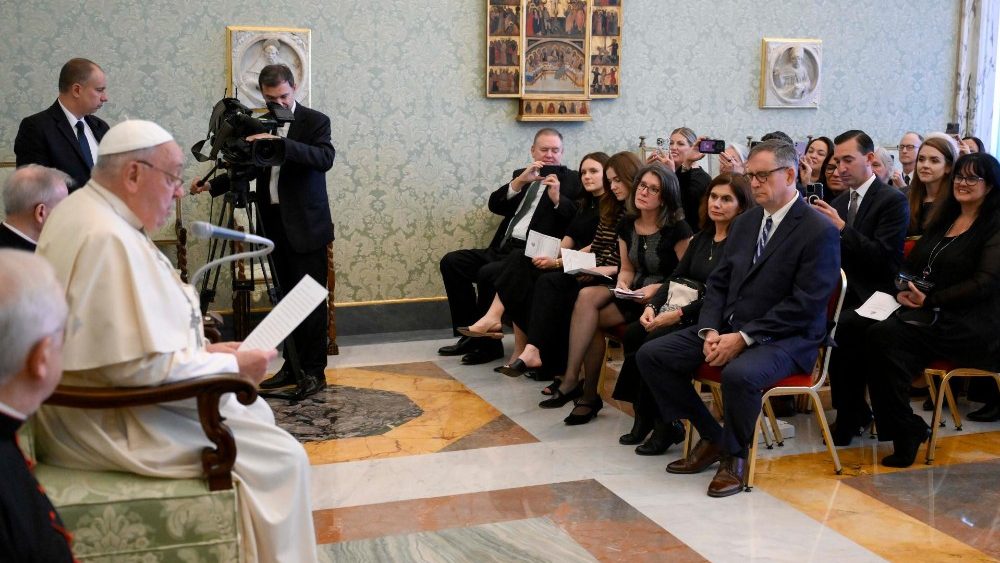 Падчас сустрэчы Святога Айца з прадстаўнікамі Catholic Philanthropy Network 