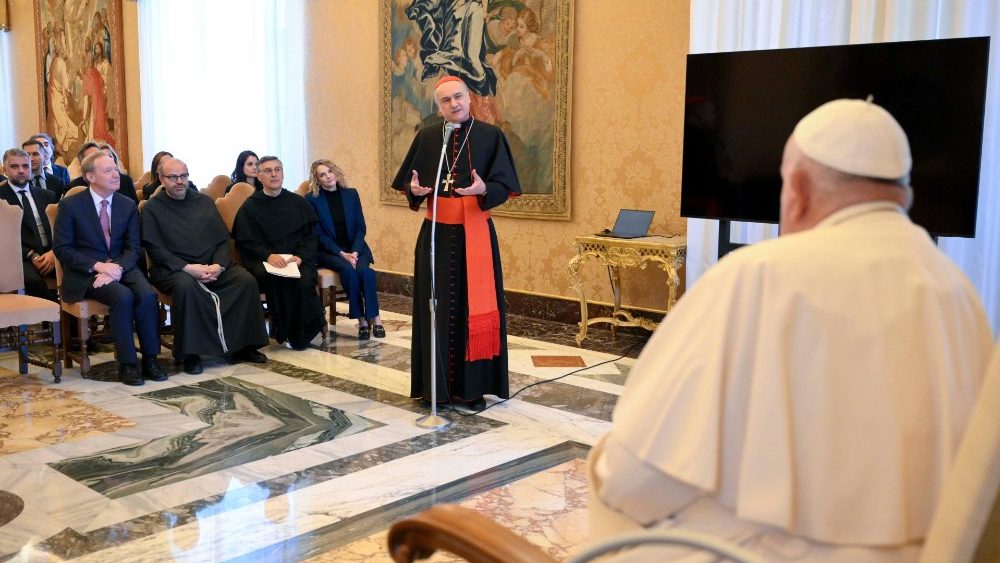 Падчас аўдыенцыі для супрацоўнікаў і партнёраў Фабрыкі святога Пятра