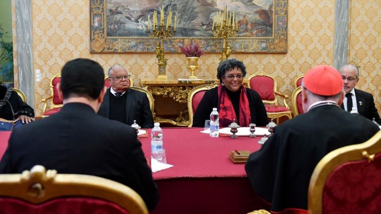 The Prime Minister of Barbados meets officials of the Vatican Secretariat of State