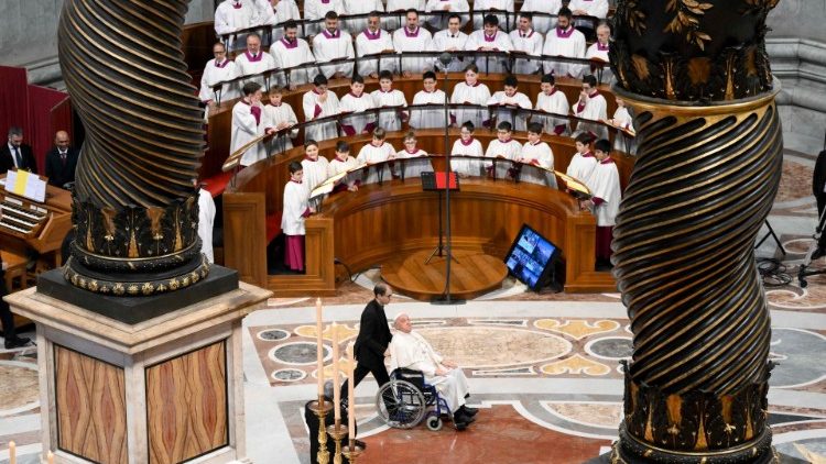 Pope Francis arrives for Holy Mass on World Day of the Poor