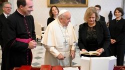 Heute im Vatikan: Die deutsche Innenministerin Nancy Faeser beim Papst