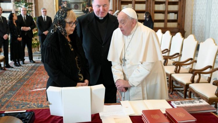 Audience du Pape avec la présidente de la Slovénie