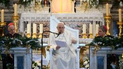 Zweite Ansprache auf Korsika, Franziskus in der Marienkathedrale