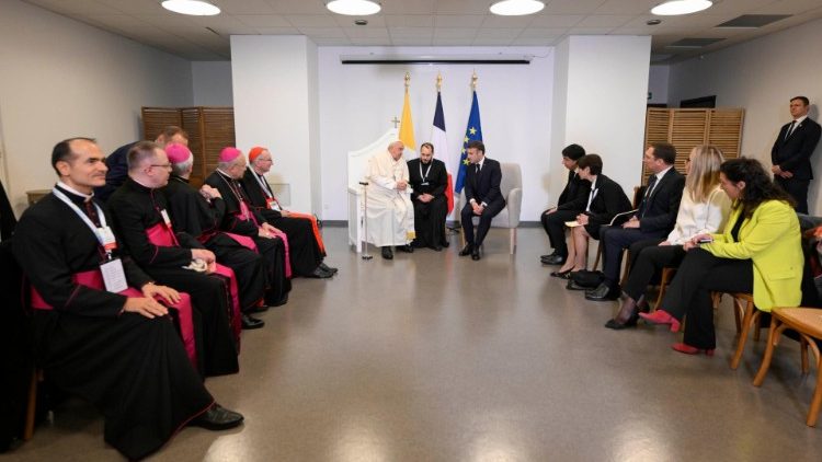 Падчас сустрэчы Пантыфіка і французскага лідара