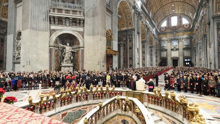 Les pèlerins italiens du Chemin de Saint-Jacques reçus en audience jeudi 19 décembre, au Vatican.