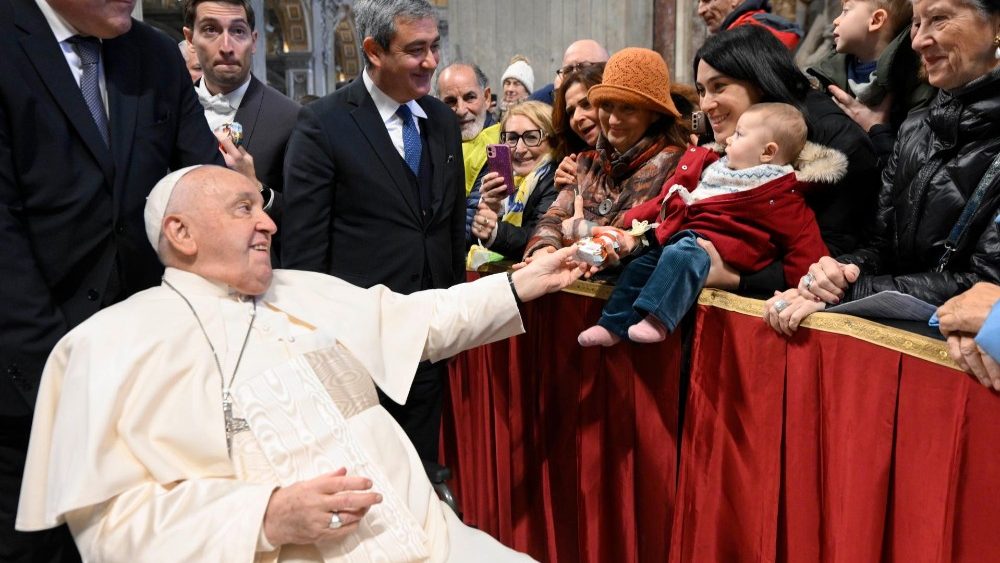 Audiência na Basílica de São Pedro aos peregrinos italianos do Caminho de Santiago de Compostela (Vatican Media)