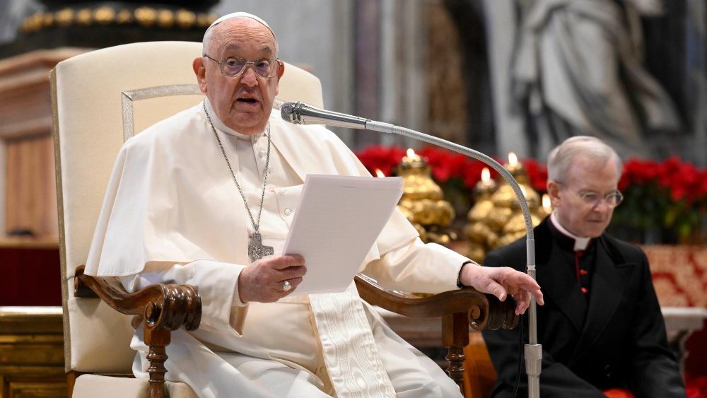 Audiência na Basílica de São Pedro aos peregrinos italianos do Caminho de Santiago de Compostela (Vatican Media)