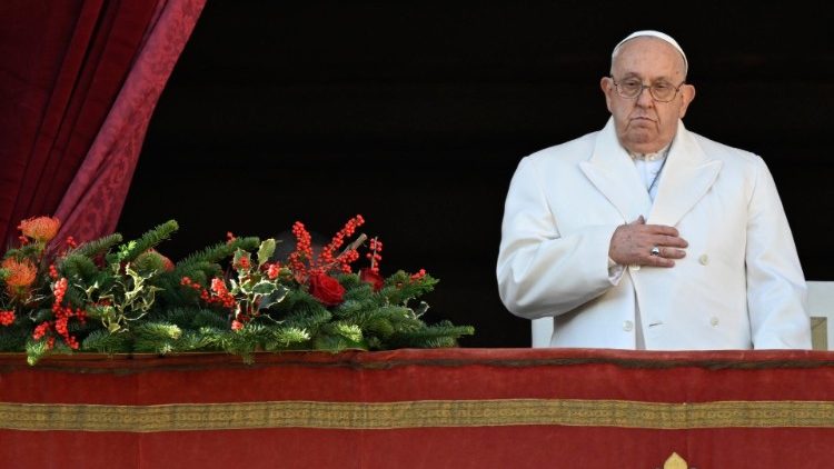 Papst Franziskus beim Urbi et Orbi am Weihnachtstag