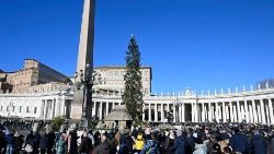 Паломники на площади Св. Петра (Ватикан, 26 декабря 2024 г.)