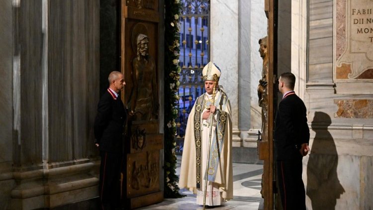 Obřad otevření Svaté brány v bazilice Panny Marie Větší