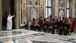 Popiežiaus audiencija Italijos aklųjų ir silpnaregių asociacijos jaunimui