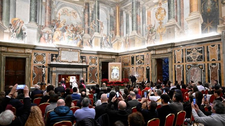 Une vue de la salle Clémentine au Vatican, le 10 janvier. 