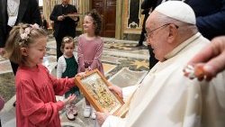 Franziskus bei einer Audienz an diesem Freitag