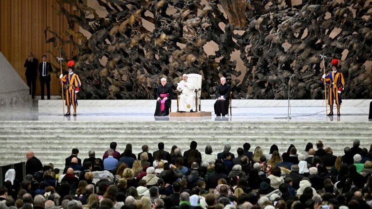 Franziskus bei seiner Generalaudienz an diesem Mittwoch
