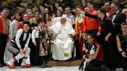 Францішак з трупай цырка Rony Roller