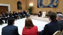 Die Audienz für Mitglieder der ,Hilton Foundation' an diesem Mittwoch