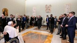 2025.01.23 Papa amekutana na wajumbe wa Mfuko wa Mtandao wa Sala ya Papa Ulimwenguni kote.