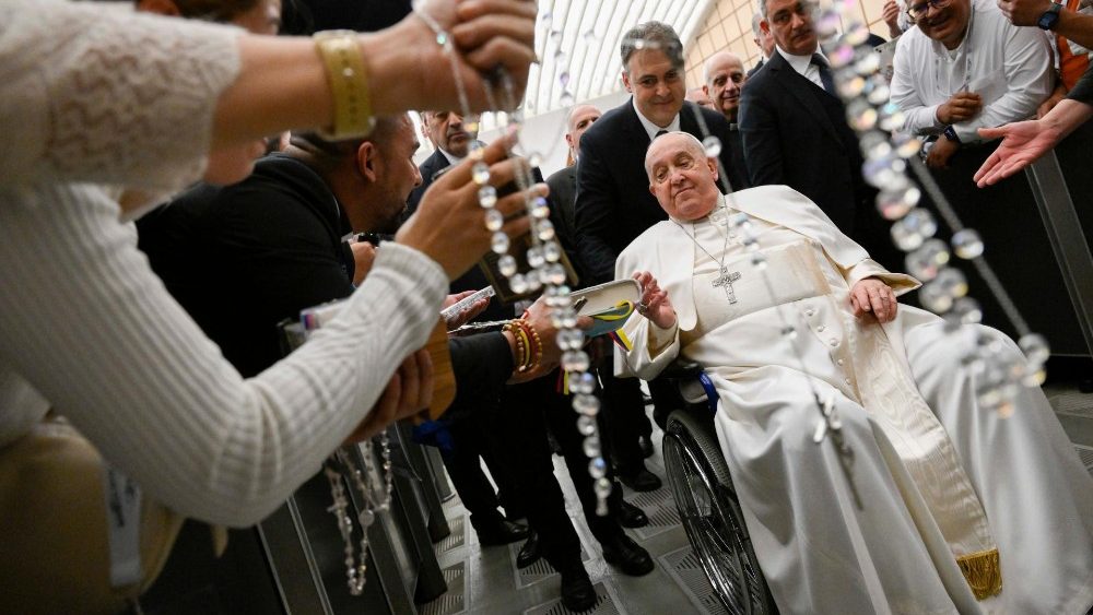 Participants au Jubilé du monde de la communication, en salle Paul VI, le 25 janvier 2025.