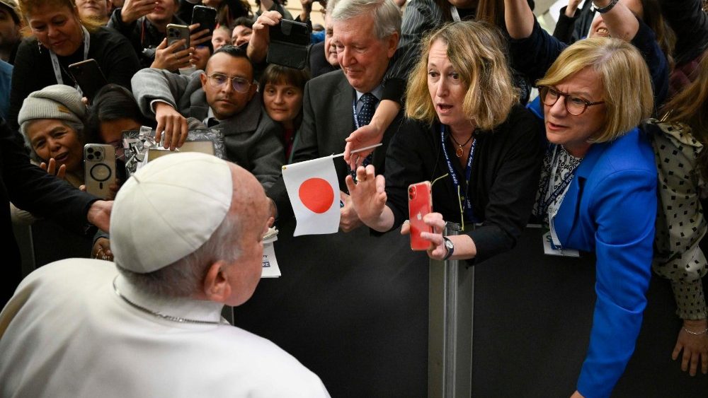 Participants au Jubilé du monde de la communication, en salle Paul VI, le 25 janvier 2025.
