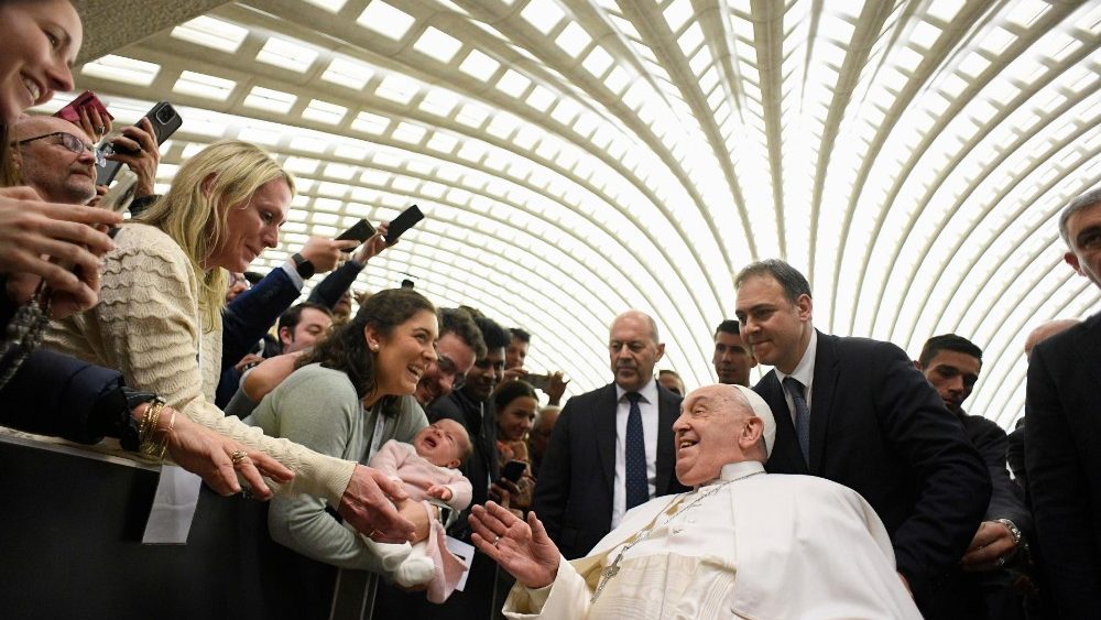 Participants au Jubilé du monde de la communication, en salle Paul VI, le 25 janvier 2025.