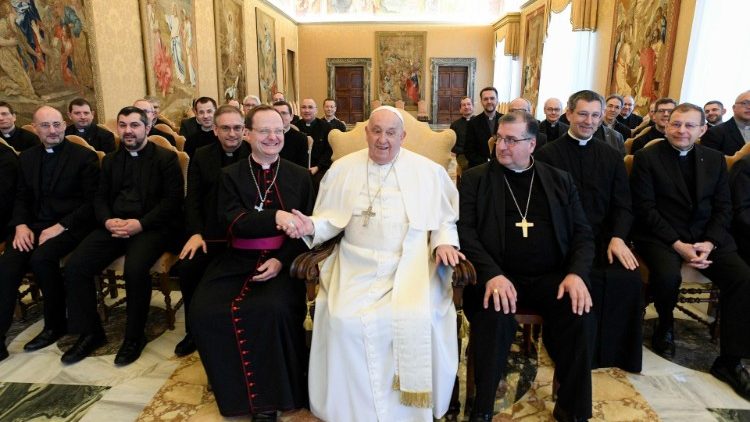 Le Pape François et les recteurs des séminaires majeurs français