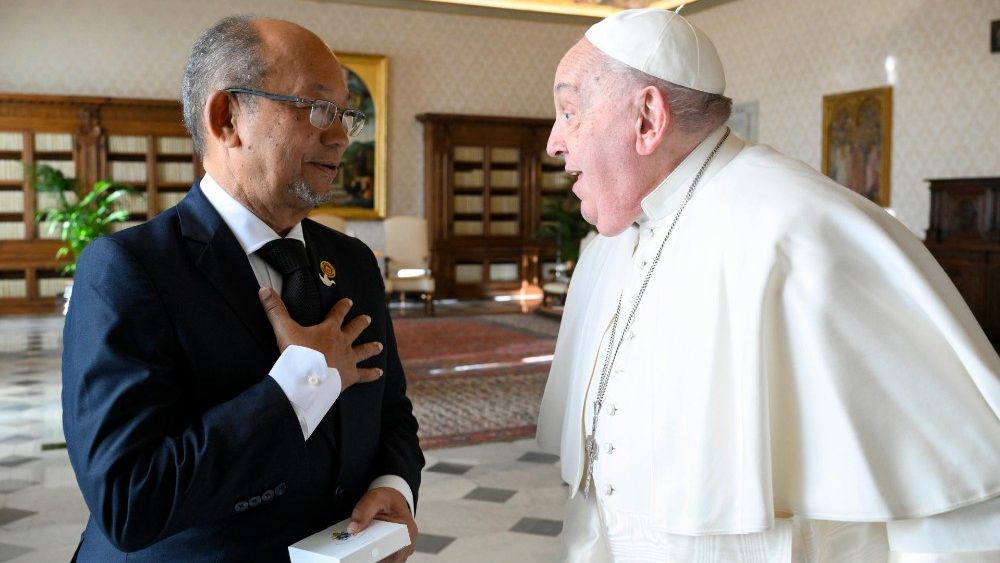 El Papa y el Presidente de Haití