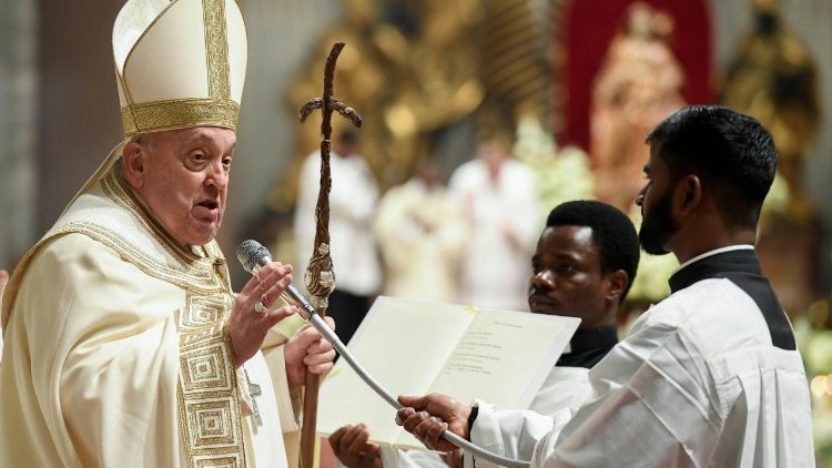 Ferenc pápa a vesperáson