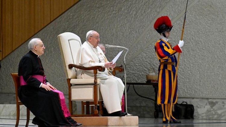 Papa Franjo tijekom opće jubilejske audijencije subotom; 1. veljače 2025.