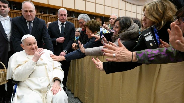 папата по време на аудиенцията 1.2.2025