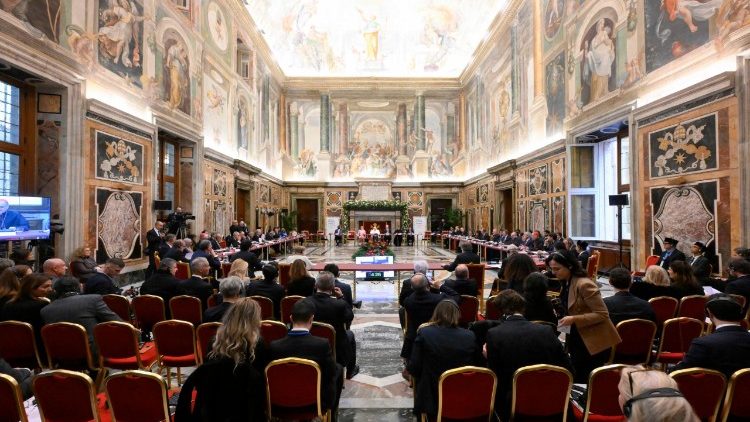 L&iacute;deres mundiales en el encuentro internacional sobre los derechos de los ni&ntilde;os, 3 de febrero de 2025. (Vatican Media)