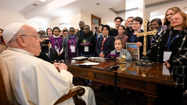 2025.02.07 Membri della Rete "Talitha Kum", in occasione della Giornata Mondiale di Preghiera contro la Tratta di esseri umani 