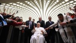 El Papa Francisco en la Audiencia General del 12 de febrero de 2025. (FOTO DE ARCHIVO - Vatican Media)
