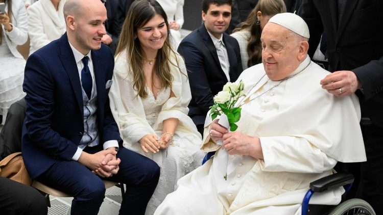 Franziskus bei seiner Generalaudienz am 12. Februar