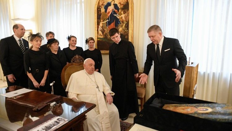 The exchange of gifts at the conclusion of the audience