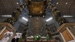 Імша для дзеячаў мастацтва ў межах Юбілейнага 2025 года у Базіліцы Святога Пятра ў Ватыкане.