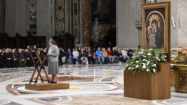 O ícone da Virgem Maria na Basílica de São Pedro