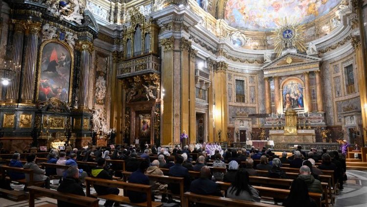 A missa pela saúde do Papa   