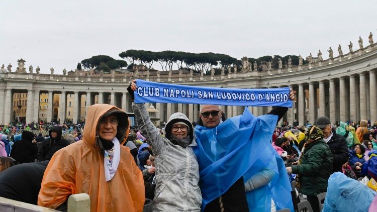 Peregrinos da arquidiocese de Nápoles