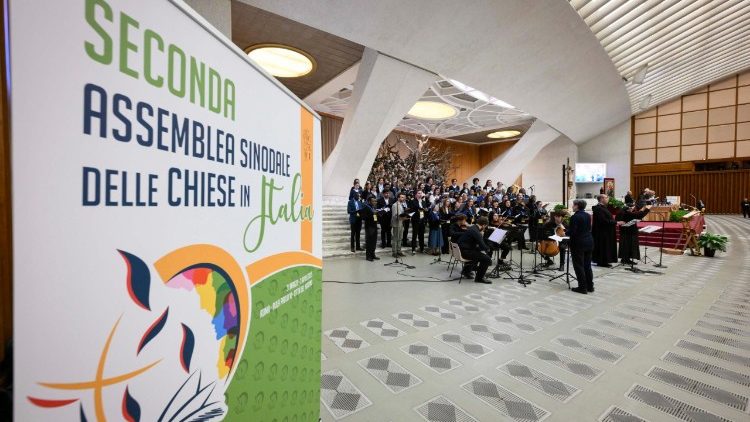 Un immagine dalla seconda Assemblea Sinodale della Chiesa in Italia