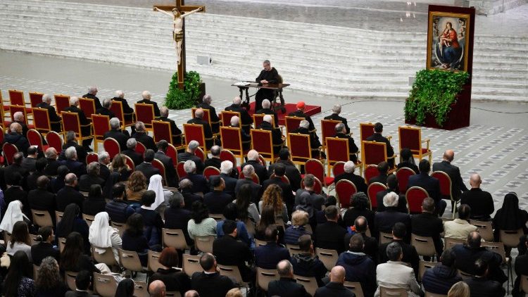 Un momento della quarta e ultima predica di Quaresima 