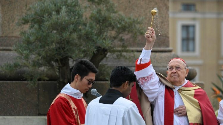 Cardinal Leonardo Sandri presiding at the celebration