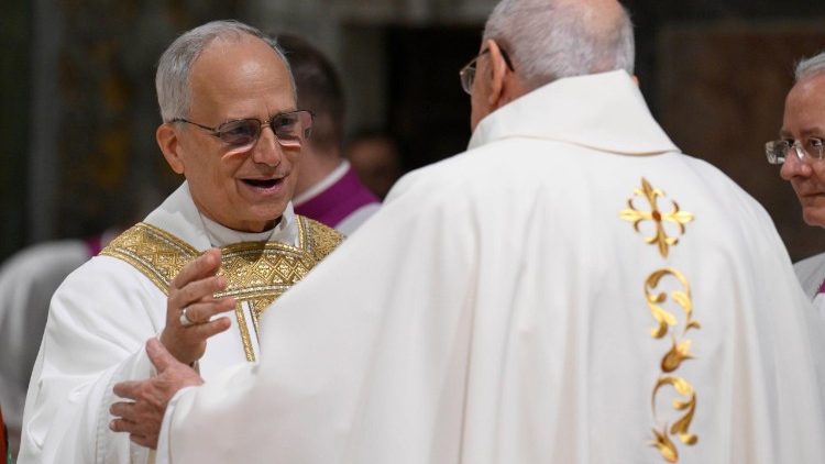 Bei der Messfeier mit Kardinälen am 9. Mai in der Sixtinischen Kapelle