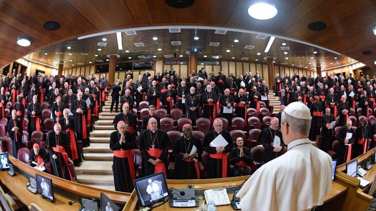 L'incontro con i membri del Collegio cardinalizio