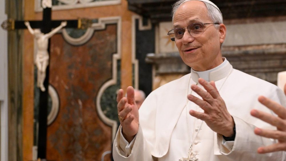 Papa Lav XIV. tijekom audijencije