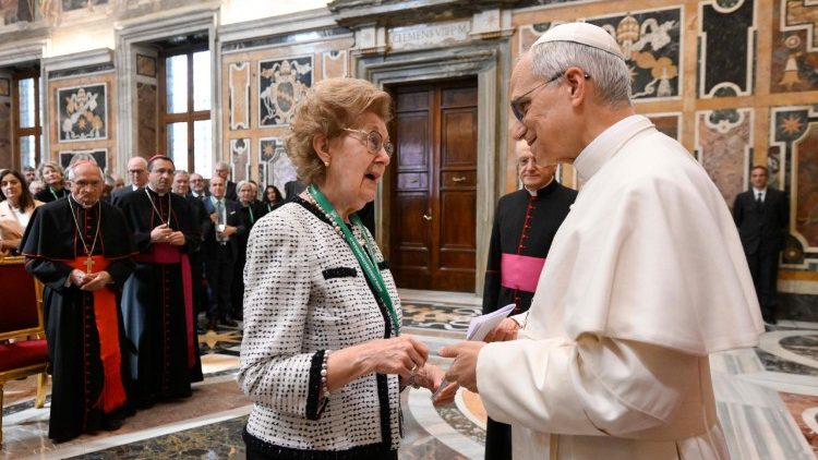 Setkání Lva XIV. s členy Nadace Centesimus Annus 