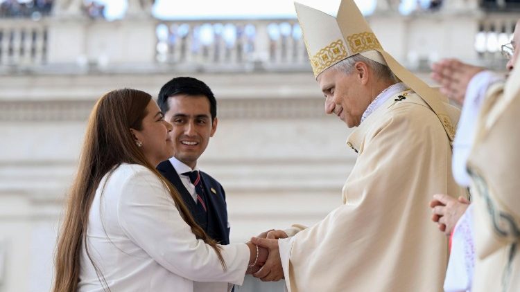 Papa Leon al XIV-lea în Piazza San Pietro (fotografie din arhivă)