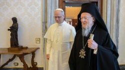 Bartolomej I, ekumenický patriarcha Konštantínopolu na súkromnej audiencii