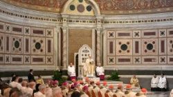 2025.05.25 Papa Leon XIV în catedrala Romei (fotografie din arhivă)