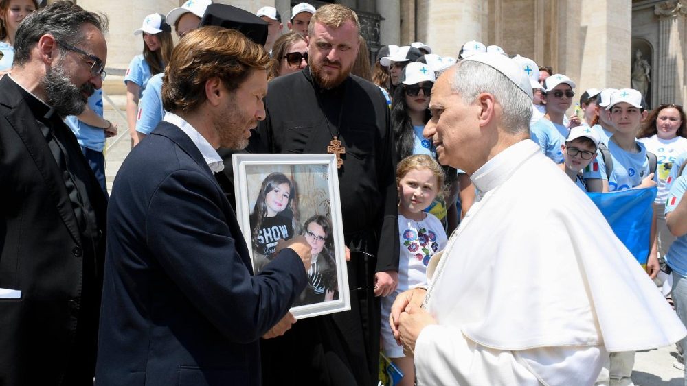 Setkání Lva XIV. s charkovskými dětmi